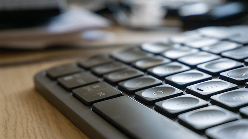 A photo of my keyboard (Logitech MX Keys)